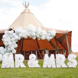 [HUW01] Ballon mozaïek letters XL Mr&Mrs Botanical Wedding