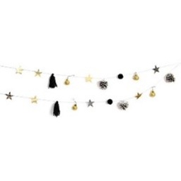 [FEE01] Christmas garland gold and black