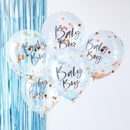 [BAB09] Confetti ballonnen Bébé garçon 5 pièces